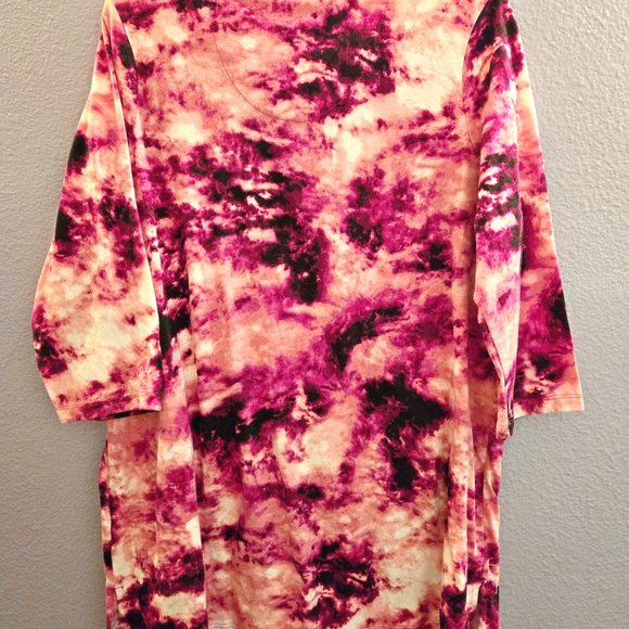 Woman Within Tie-Dyed Cotton Blend Tunic Size 2X 18/20 - Picture 4 of 4